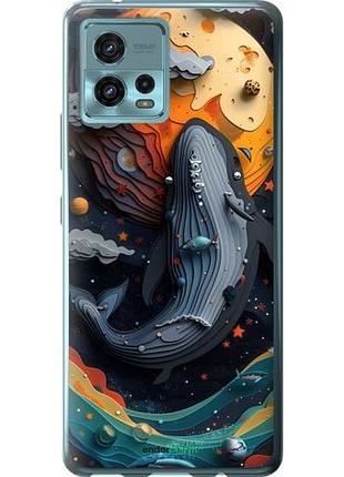 Чехол на motorola g72 кит в космосе моторола г72