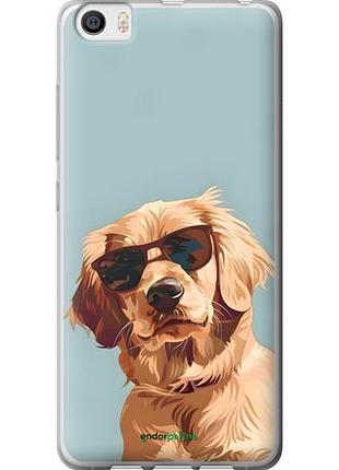 Чехол на xiaomi mi5 пес в очках сяоми ми5