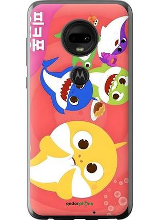 Чехол на motorola moto g7 бейби шаркс моторола мото г7