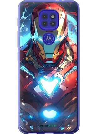 Чехол на motorola g9 play железный человек моторола г9 плей