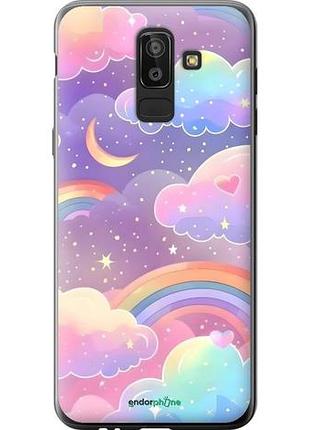 Чехол на samsung galaxy j8 2018 облака и радуга самсунг й8 2018