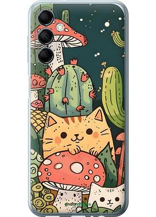 Чехол на samsung galaxy m14 m146b коты грибы самсунг м14 м146б