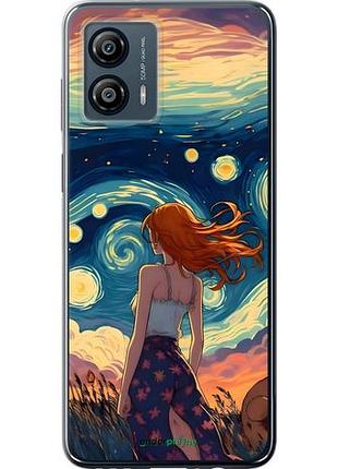 Чохол на motorola moto g53 дівчина арт