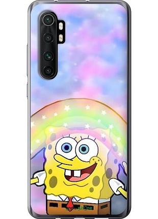 Чехол на xiaomi mi note 10 lite спанч боб
