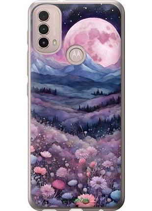 Чохол на motorola e40 ніч місяць арт