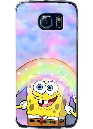 Чехол на samsung galaxy s6 edge g925f спанч боб, sponge bob самсунг с6 эдж г925ф