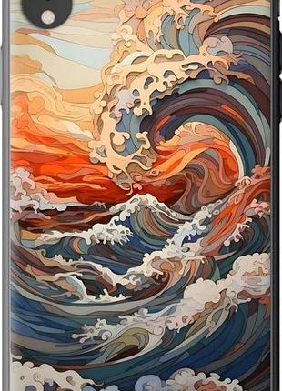 Чехол на iphone xr арт волны айфон хр