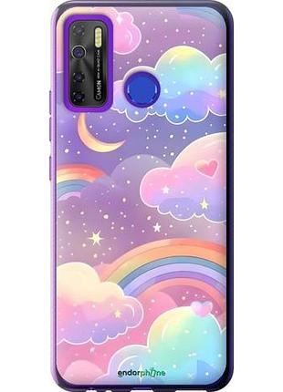 Чехол на tecno spark 5 pro kd7 облака и радуга текно спарк 5 про кд7