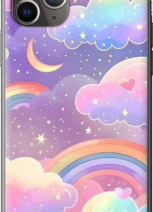 Чохол на iphone 11 pro max хмари та веселка