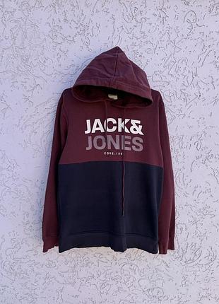 Худі jack & jones core  бордове оригінал джек джона