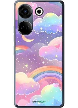 Чехол на tecno camon 20 pro облака и радуга текно камон 20 про
