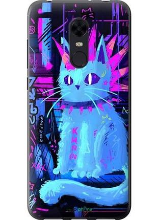 Чехол на xiaomi redmi 5 plus кот панк сяоми редми 5 плюс