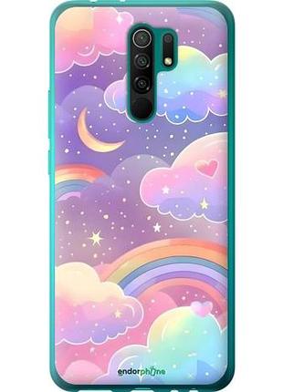 Чехол на xiaomi redmi 9 облака и радуга сяоми редми 9