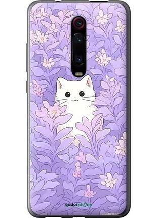Чохол на xiaomi redmi k20 pro котик у квітах