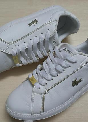 Кроссовки мокасины кожа жен.36-37 р.lacoste вьетнам