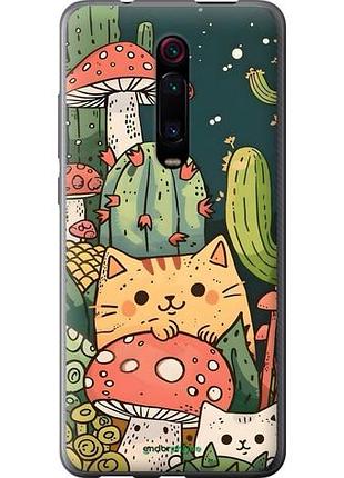 Чехол на xiaomi redmi k20 коты грибы сяоми редми к20