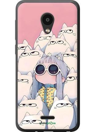 Чехол на meizu c9 милая девочка и коты мейзу с9