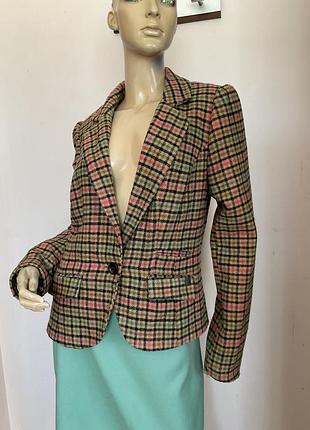 Фирменный жакет в клетку/ l- xl/ brend dept