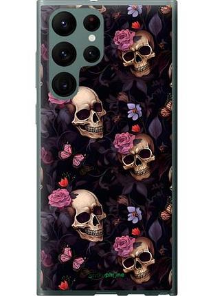 Чохол на samsung galaxy s22 ultra черепа та троянди