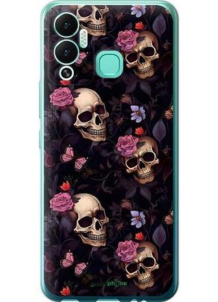 Чохол на infinix hot 12 play черепа та троянди