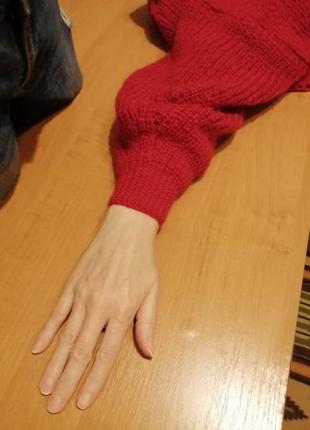 Красный свитер из ангоры5 фото