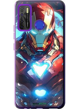 Чехол на tecno camon 15 железный человек текно камон 15
