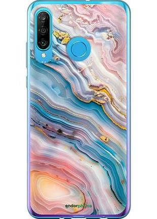 Чехол на huawei p30 lite мрамор красивый хуавей п30 лайт