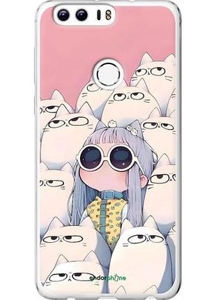 Чохол на huawei honor 8 малюк з котами