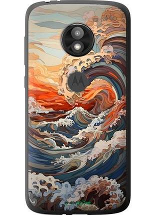 Чехол на motorola moto e5 play арт волны моторола мото е5 плей
