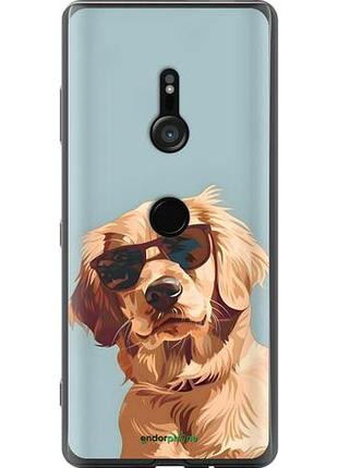 Чехол на sony xperia xz3 h9436 пес в очках сони эксперия хз3 х9436