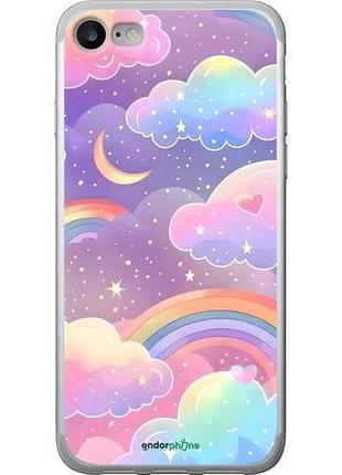Чехол на iphone se 2022 облака и радуга айфон се 2022
