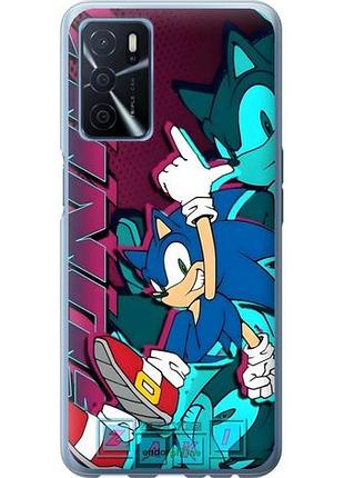 Чехол на oppo a16 соник sonic оппо а16