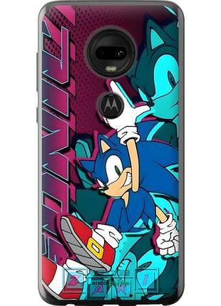 Чехол на motorola moto g7 соник sonic моторола мото г7