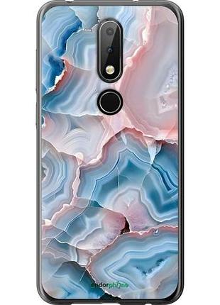 Чехол на nokia 6.1 plus мрамор нокиа 6.1 плюс