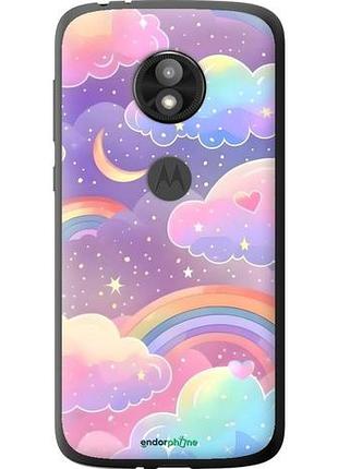 Чехол на motorola moto e5 play облака и радуга моторола мото е5 плей