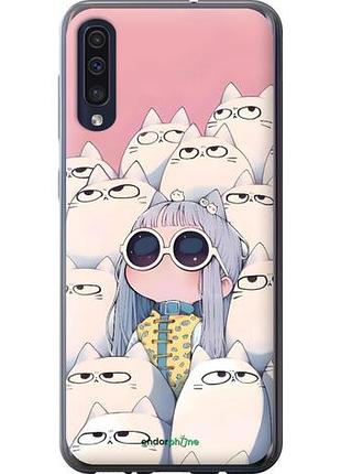 Чехол на samsung galaxy a30s a307f милая девочка и коты самсунг а30с а307ф