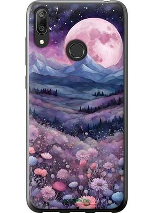 Чехол на huawei y7 2019 ночь луна арт хуавей у7 2019