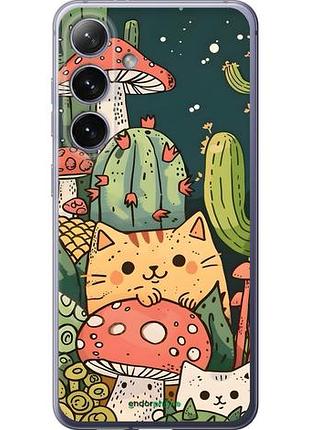 Чохол на samsung galaxy s24 plus коти гриби