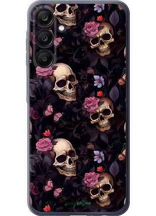 Чехол на samsung galaxy a25 5g черепа и розы самсунг а25 5г