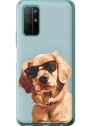 Чехол на huawei honor 30s пес в очках хуавей хонор 30с