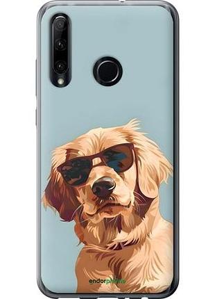 Чехол на huawei honor 20 lite пес в очках хуавей хонор 20 лайт