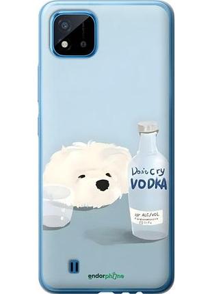 Чехол на realme c20a пес водка риалми с20а
