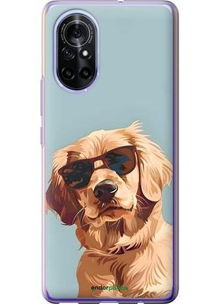 Чехол на huawei nova 8 пес в очках хуавей нова 8