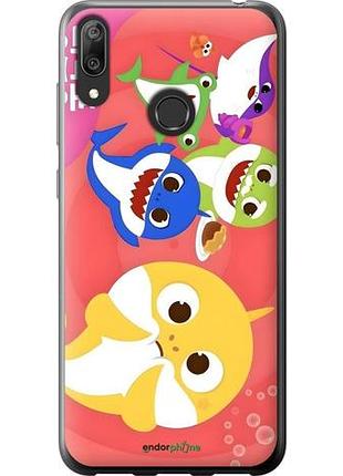 Чехол на huawei y7 2019 бейби шаркс хуавей у7 2019
