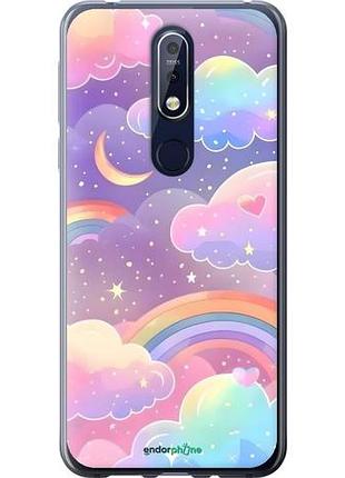 Чехол на nokia 7.1 облака и радуга нокиа 7.1