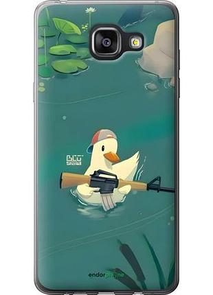 Чехол на samsung galaxy a5 (2016) a510f уточка с автоматом самсунг а5 (2016) а510ф