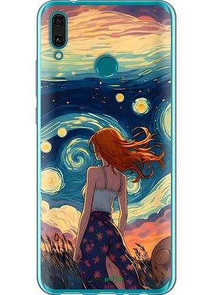 Чохол на huawei y9 2019 дівчина арт