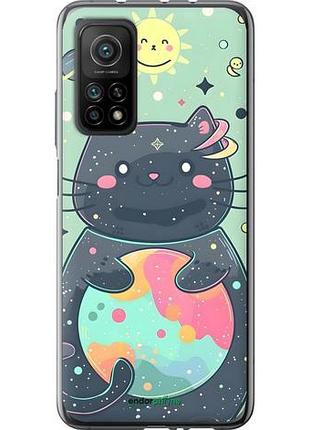 Чехол на xiaomi mi 10t pro милый котик сяоми ми 10т про