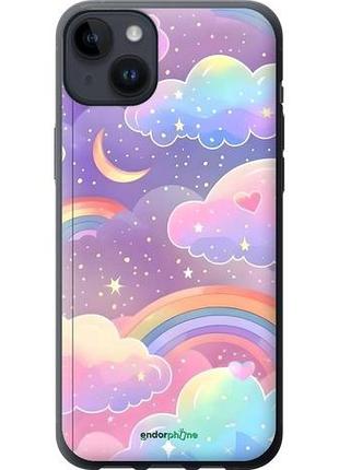 Чехол на iphone 14 plus облака и радуга айфон 14 плюс