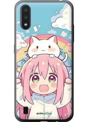 Чехол на samsung galaxy a01 a015f девочка аниме радуга самсунг а01 а015ф